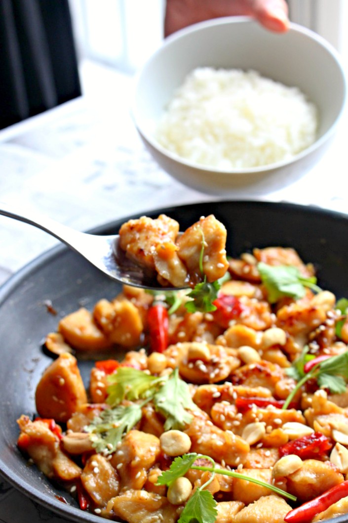 Classic Kung Pao Chicken in 30 minutes (GF, Paleo, Oil-free)