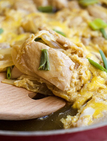 Oyakodon Japanese Chicken and Egg (GF, Oil-Free)