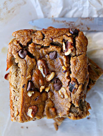 Low-Carb Chocolate Banana Walnut Loaf (GF, Paleo, Oil-Free, Refined Sugar Free)