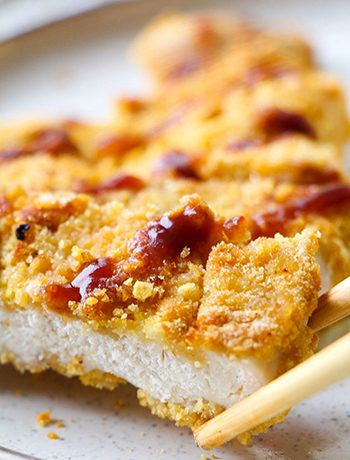 30-Minute Baked Japanese Chicken Katsu (GF, Oil-Free)