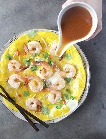 Shrimp Egg Foo Young with Sweet Sour Sauce (GF)