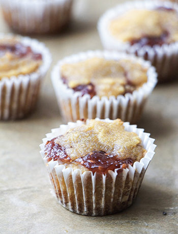 Nutella & Jam Swirled Mini Muffins (65 Calories)