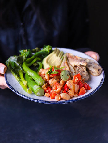 [Vegan] Kung Pao White Bean Stirfry