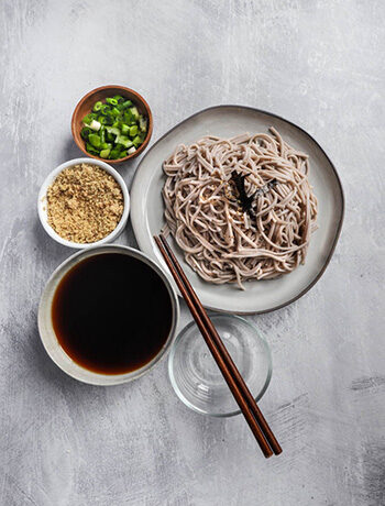 Chilled Soba Noodles with Walnut Dipping Sauce (Kurumi Soba)