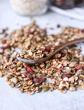 10 min Stovetop Granola (Oil-Free) + Airfryer Version