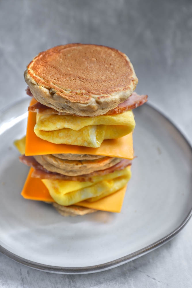 McDonald's Sausage McGriddle Breakfast Sandwich Keto Copycat Recipe