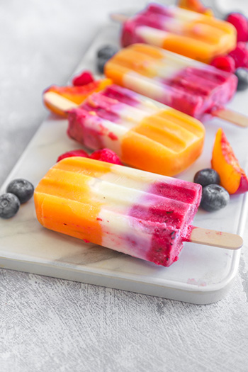 Fruit & Yogurt Popsicles (5 ingredients)