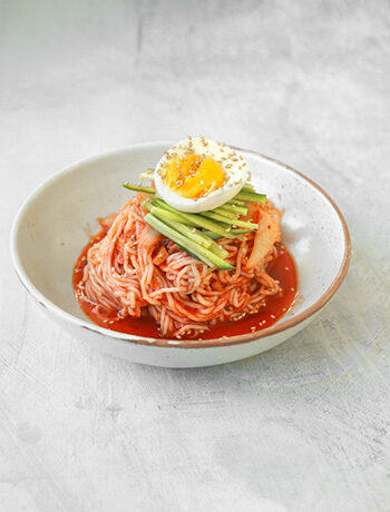 Gluten FREE, Low Carb Simple Korean Spicy Noodles (Bibim Guksu)