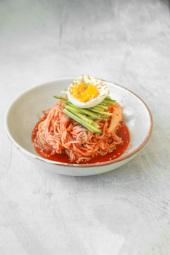 Gluten FREE, Low Carb Simple Korean Spicy Noodles (Bibim Guksu)